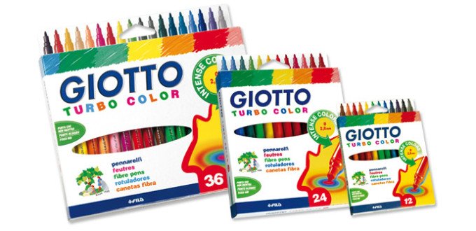 Los rotuladores Giotto turbo maxi
